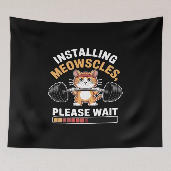 Item preview, Installing Meowscles Cat Workout Design Fitness Barbel designed and sold by Rotasiin.