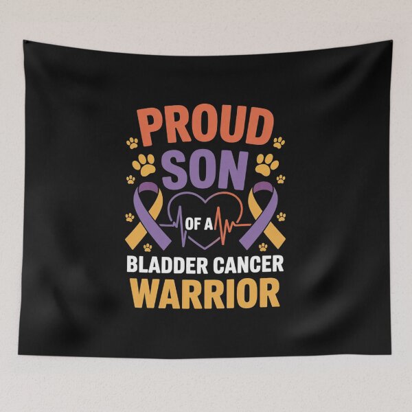 Item preview, proud Son bladder cancer warrior awareness ribbon designed and sold by AvagondaMind.