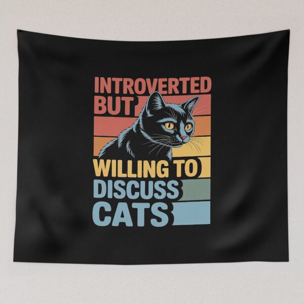 Item preview, Introverted But Willing To Discuss Cats Cat Lover designed and sold by Rotasiin.