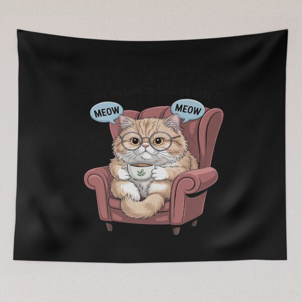 Item preview, Introverted But Willing To Discuss Cats designed and sold by Rotasiin.