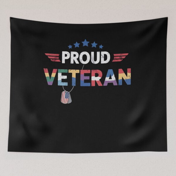 Item preview, Proud Veteran LGBTQ Rainbow Flag Gay Pride Trans US Army designed and sold by AvagondaMind.