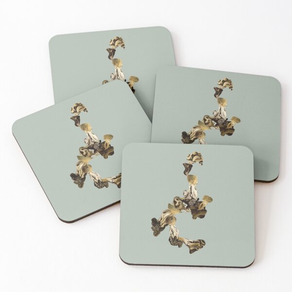 Item preview, Dance of the Helvellas - Mushroom Hunter Art designed and sold by The Sticker Bureau.