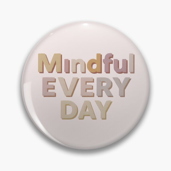 Item preview, Mindful Cada Día – Frase de Mindfulness, Motivación de Bienestar Mental, Recordatorio Positivo, Tipografía en Estética Pastel designed and sold by PureBrain.