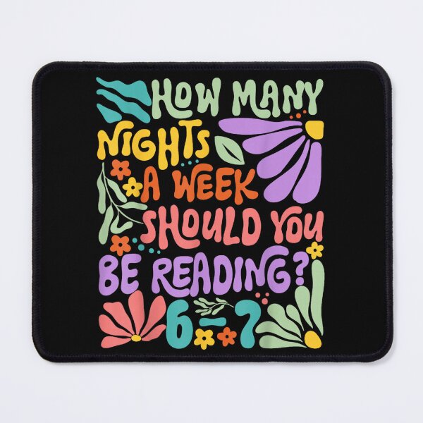 Item preview, Reading Question Flower Art How Many Nights A Week Should You Read designed and sold by PonyRoniku.