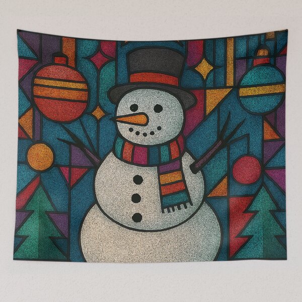 Item preview, Festive Snowman: Art Deco Winter Geometry designed and sold by JonelleTshirts.