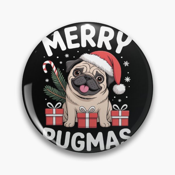 Item preview, Merry PugMas Christmas Santa Pug Dog Xmas Puppy  designed and sold by THagBlue.