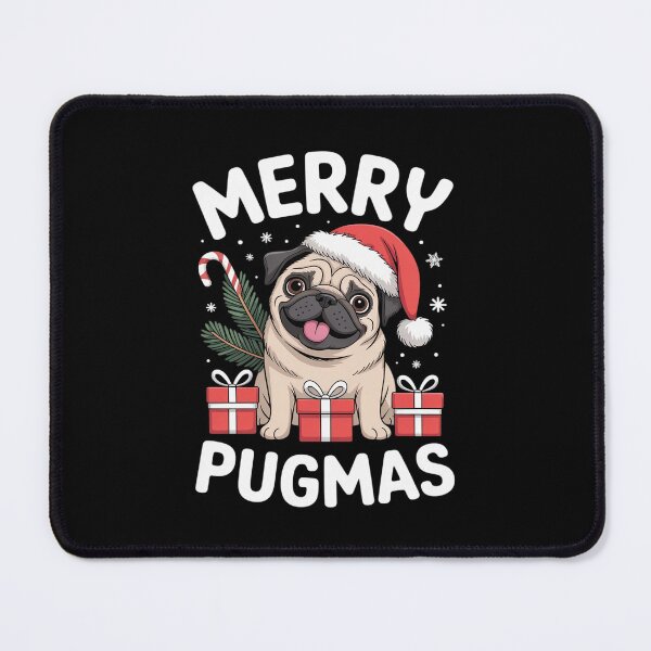 Item preview, Merry PugMas Christmas Santa Pug Dog Xmas Puppy designed and sold by THagBlue.