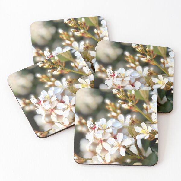 Item preview, White Petals and Buds in Peaceful Garden designed and sold by Mary Prema Art.