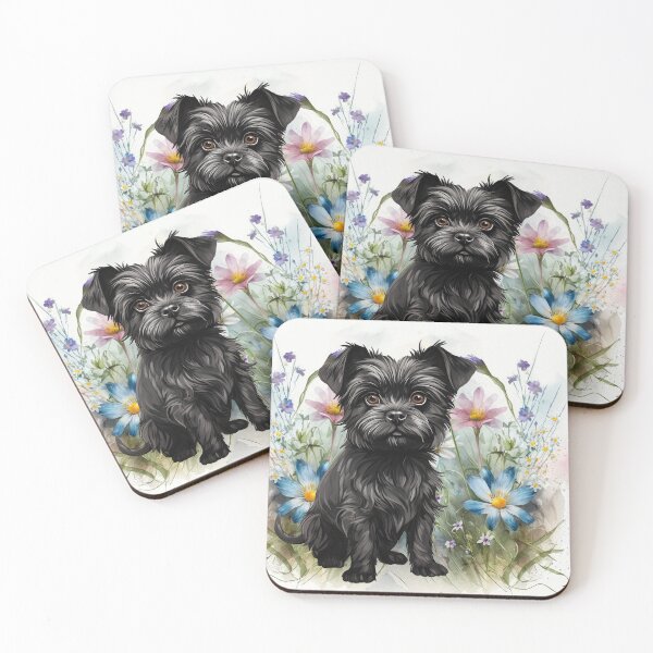 Item preview, Affenpinscher Dog in a Field of Wildflowers designed and sold by SalonOfArt.