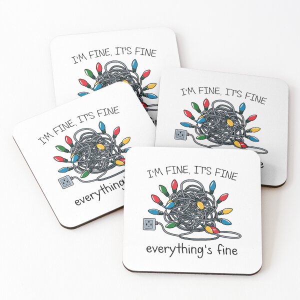Item preview, It's Fine, It's Fine, Everything is Fine Christmas designed and sold by Bratty Inner Child.
