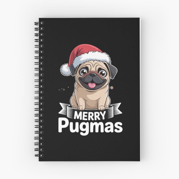 Item preview, Merry Pugmas Pug Dog Santa Hat Christmas  designed and sold by THagBlue.