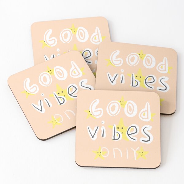 Artikelvorschau, Nur positive Vibes – handgeschriebener Text mit Sternen | Inspirierendes Kunstwerk entworfen und verkauft von Beautiful art store.