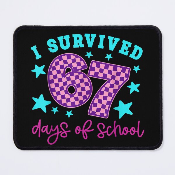 Item preview, I Survived 67 Days of School Checkerboard Milestone Fun Design designed and sold by DaphoLatara.