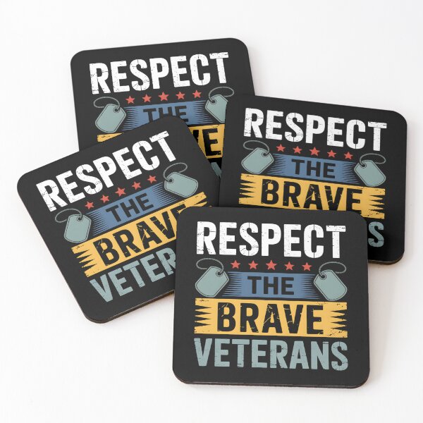 Item preview, Respect Brave – Veteran Support Military Dog Tags Tribute designed and sold by Taans-Creation.