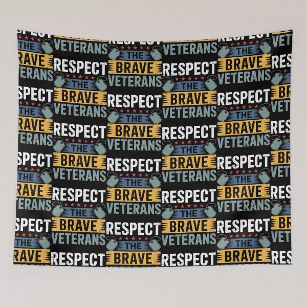 Item preview, Respect Brave – Veteran Support Military Dog Tags Tribute designed and sold by Taans-Creation.