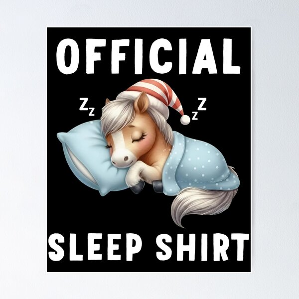 Item preview, Cute Sleeping Horse Official Sleep Shirt designed and sold by LarryMBrown.