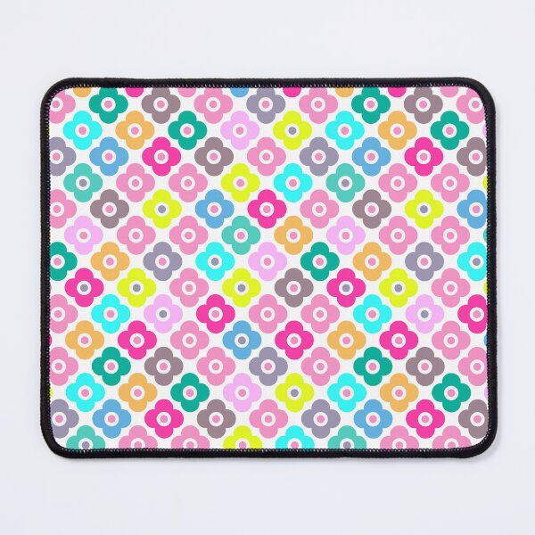 Item preview, Multicolored rustic flower pattern on white designed and sold by fuzzyfox.