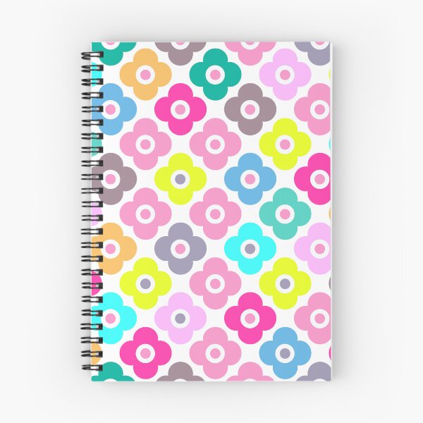 Item preview, Multicolored rustic flower pattern on white designed and sold by fuzzyfox.