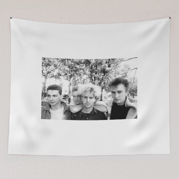 Item preview, Depeche Mode Inspired Retro Band Aesthetic – 80s Monochrome Music Vibe Art designed and sold by MadelynnIbrahim.