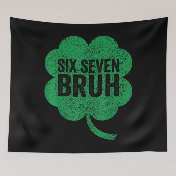 Item preview, Bruh 67 Six Seven Shamrock Funny St Patricks Day Irish Meme designed and sold by merlinnears.