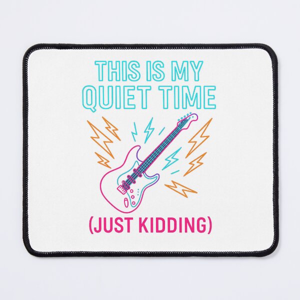 Item preview, This Is My Quiet Time (Just Kidding) – Neon Electric Guitar | Music Lover Funny T-Shirt & Gifts designed and sold by SoulThread Studio.