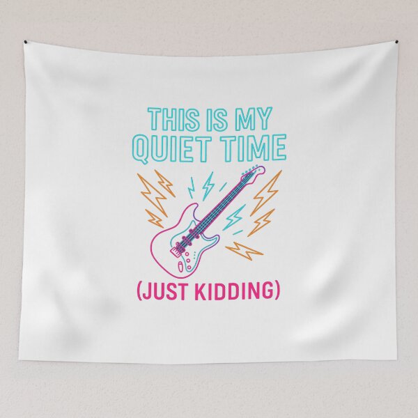 Item preview, This Is My Quiet Time (Just Kidding) – Neon Electric Guitar | Music Lover Funny T-Shirt & Gifts designed and sold by SoulThread Studio.