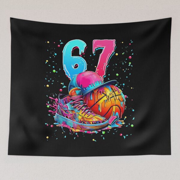Item preview, Six Seven Basketball Ice Cream Drip 6 7 Meme Gen Alpha Slang designed and sold by merlinnears.