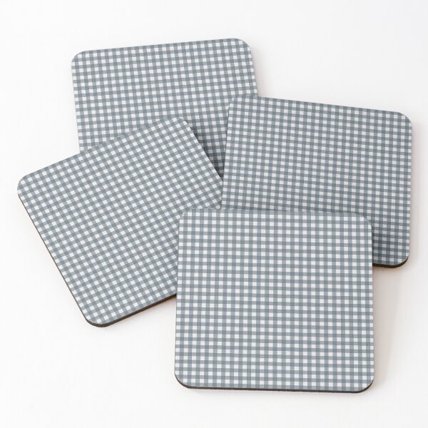 Item preview, Cool teal blue mini gingham pattern designed and sold by FrancesPoff.