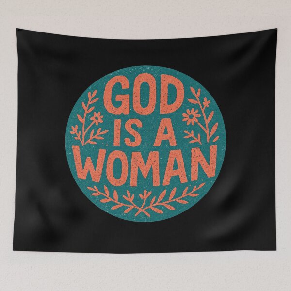 Item preview, God is a Woman | Feminist Floral Circle Design designed and sold by Jennifer Chiera.