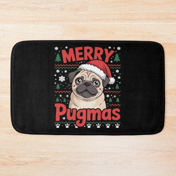 Item preview, Merry Pugmas Pug Santa Hat Xmas Ugly Christmas  designed and sold by THagBlue.