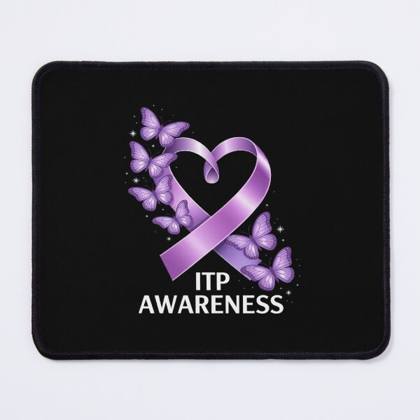 Item preview, ITP Awareness Heart Purple Ribbon Immune Thrombocytopenia designed and sold by velltoons.