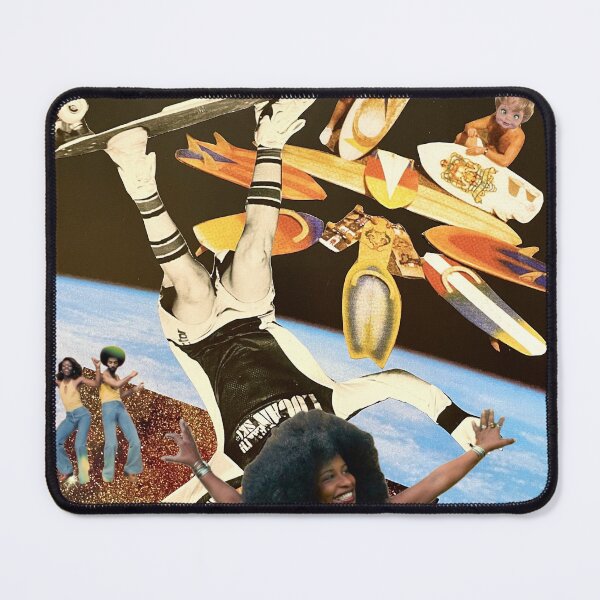 Item preview, Surf Punks Go Cosmic Funk - Skateboarder Art Collage Art designed and sold by The Sticker Bureau.