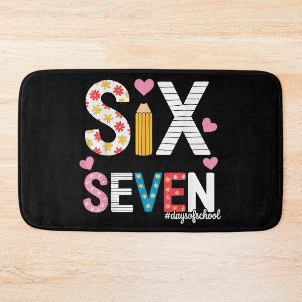 Item preview, SIX SEVEN Floral Design Cute Back to School Day Milestone Gift designed and sold by Altenpendinton.