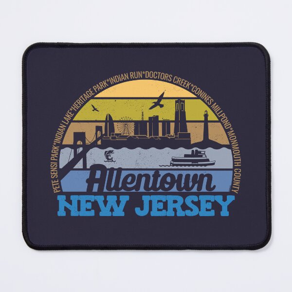 Item preview, Allentown New Jersey Sunset Retro Vintage Local Pride Logo designed and sold by CRHPOD20.