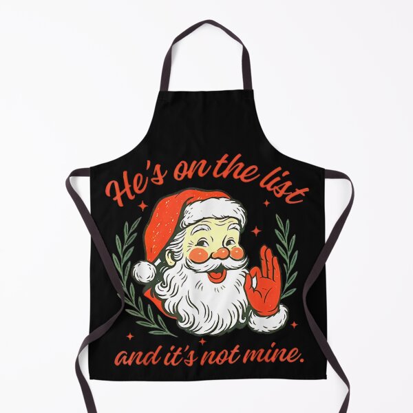 Item preview, Retro Santa He's On The List Not Mine Christmas Funny Quote designed and sold by Altenpendinton.