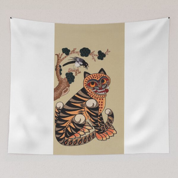 Item preview, Korean Folk Tiger Embroidery Art designed and sold by kipstudio.