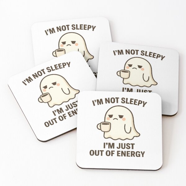 Item preview, I'm Not Sleepy – I'm Just Out of Energy – Kawaii Ghost designed and sold by VibeLab_Art.