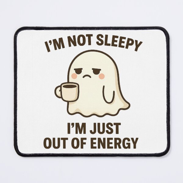 Item preview, I'm Not Sleepy – I'm Just Out of Energy – Kawaii Ghost designed and sold by VibeLab_Art.