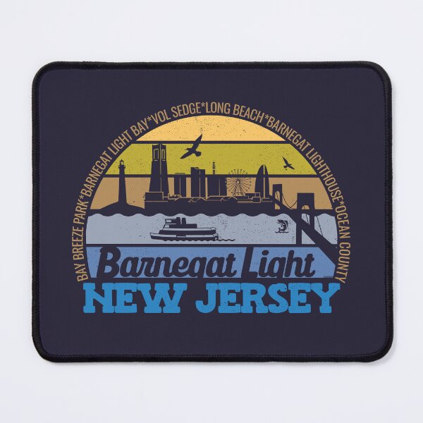 Item preview, Barnegat Light New Jersey Sunset Retro Vintage Local Pride Logo designed and sold by CRHPOD20.
