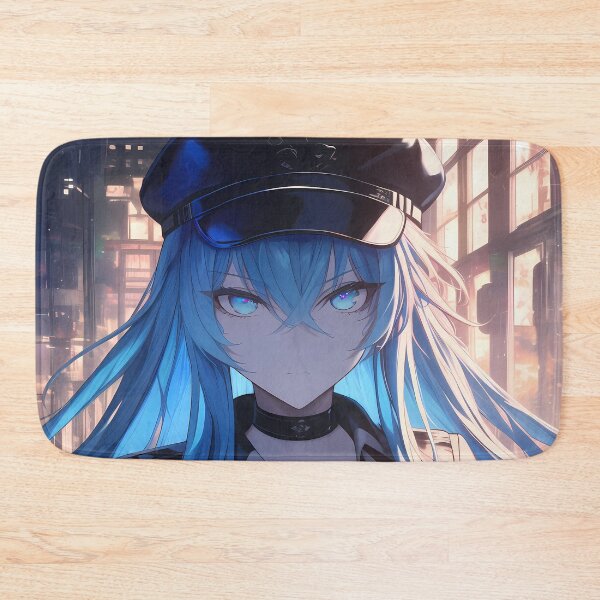 Item preview, Esdeath Akame Ga Kill Blue Hair Officer Girl Cyberpunk Anime Vibe designed and sold by HumbertoValveno.