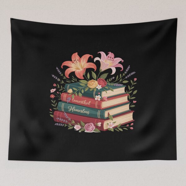 Item preview, Its A Beautiful Day To Homeschool Books Flowers designed and sold by FndPardaL.