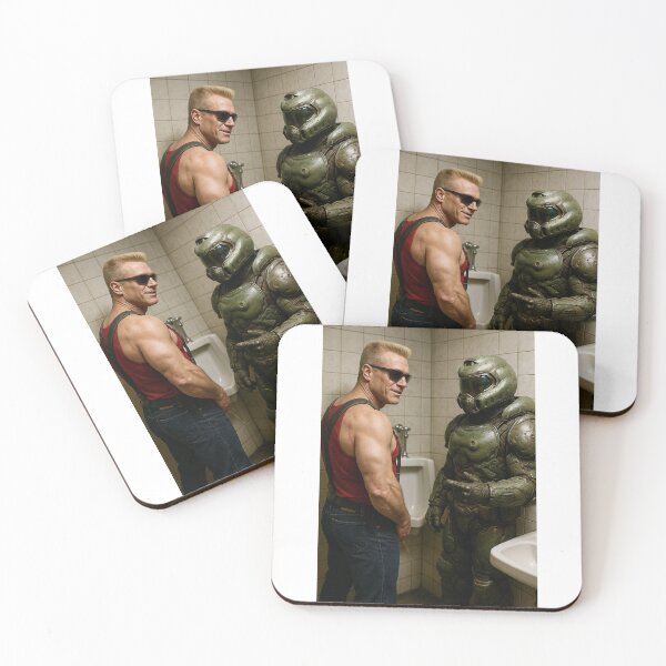 Item preview, Duke Nukem Meeting Master Chief in Unusual Place designed and sold by lofton.
