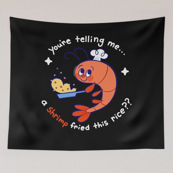 Item preview, Playful Shrimp Fried Rice Cartoon Pun Shirt designed and sold by LashondaGreen89.