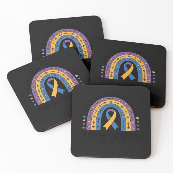 Item preview, Rainbow I Wear Yellow Purple Navy For Sister Bladder Cancer designed and sold by Hofersofer.