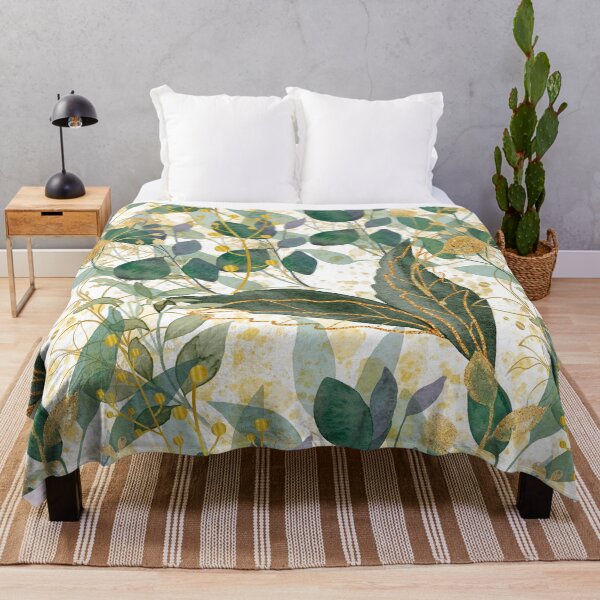 Item preview, Green and Gold Leaves United designed and sold by retrobliss70s.