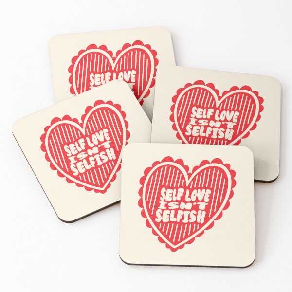 Item preview, "Self Love Isn't Selfish" Funny Aesthetic Typography | Soft Girl Heart designed and sold by nineFlorals.