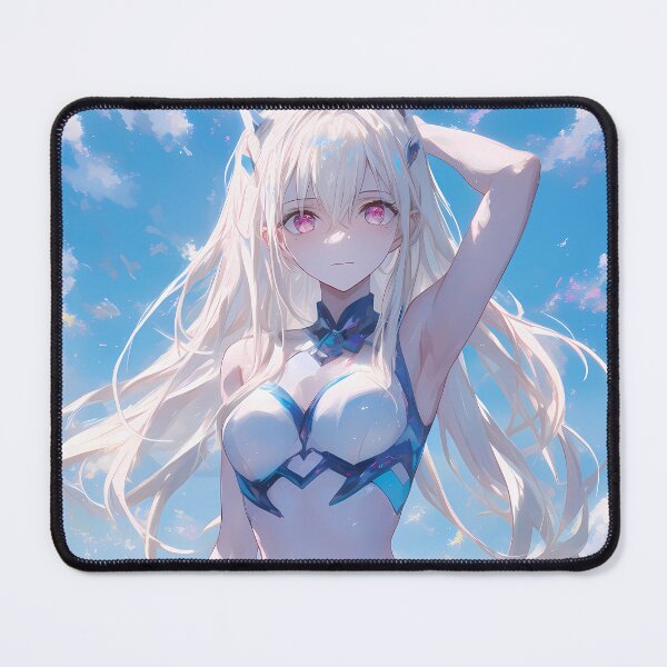 Item preview, Ais Wallenstein DanMachi Charming Tsubasa Hanekawa Bakemonogatari Blue Sky Cat Ears Graceful Anime Girl designed and sold by HumbertoValveno.
