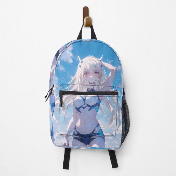 Item preview, Ais Wallenstein DanMachi Charming Tsubasa Hanekawa Bakemonogatari Blue Sky Cat Ears Graceful Anime Girl designed and sold by HumbertoValveno.