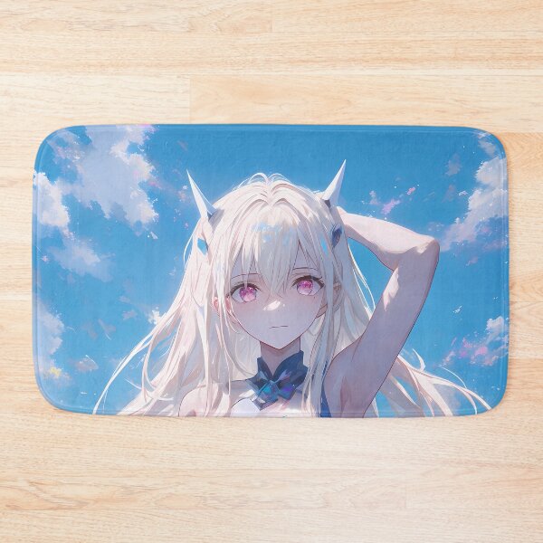 Item preview, Ais Wallenstein DanMachi Charming Tsubasa Hanekawa Bakemonogatari Blue Sky Cat Ears Graceful Anime Girl designed and sold by HumbertoValveno.