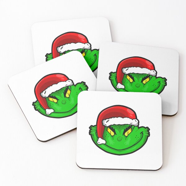 Item preview, Grinch Inspired Green Creature Art – Funny Christmas Cartoon Face Illustration designed and sold by Wendy Darion.